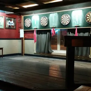 darts and darts on the wall