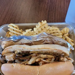 Chicken mushroom melt