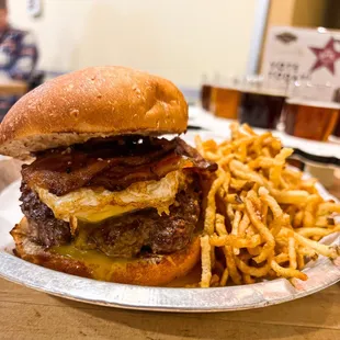 Over Easy Burger with Duck Frites