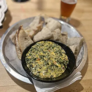 Warm Housemade Pimento Cheese &amp; Kale Dip