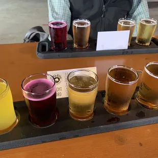 a flight of beers