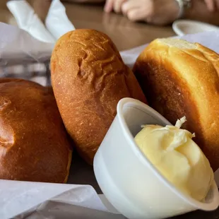 Fresh rolls and real butter!