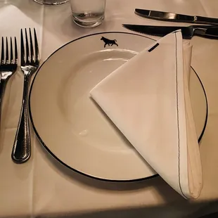 a place setting for dinner