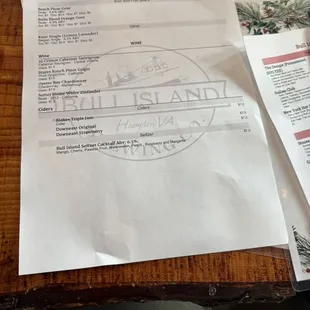 the receipt for the beer