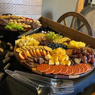 a platter of food