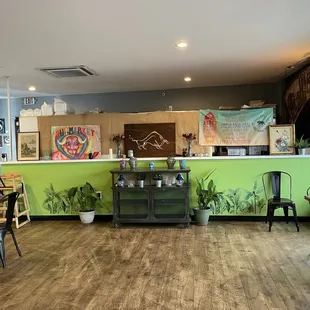 the interior of a restaurant