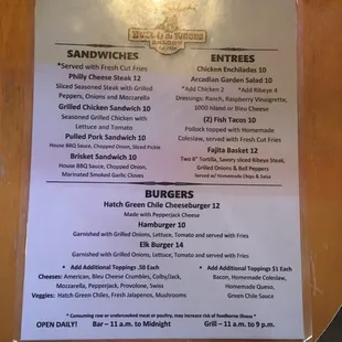 Menu page 2