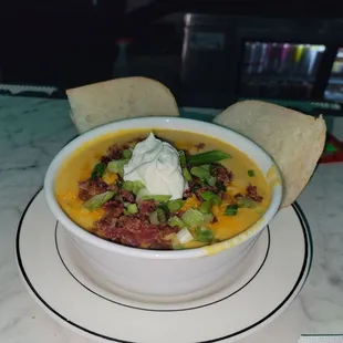 Loaded potatoe soup as the special tonight!!!!!!! Thanks Michael Bates and team foe being the best bar wast of the Mississippi!!!