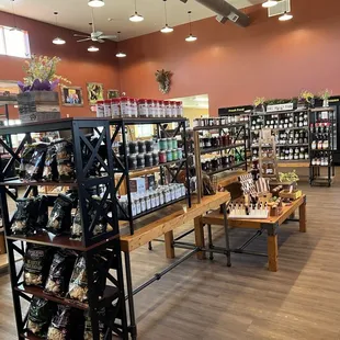 the inside of the store