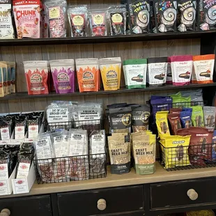 a wide selection of dog food