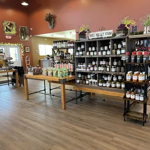 the inside of the store