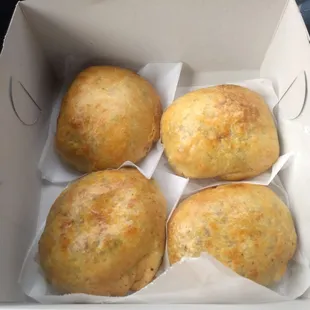 Bierock have gotten recession smaller and pricier but still just as delicious. 21 dollars for four.