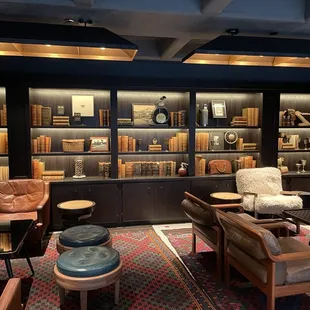a room full of leather furniture