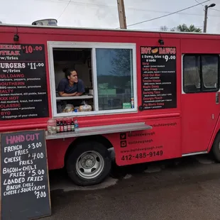 a red food truck