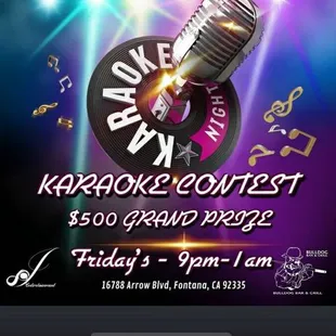 Friday Night Live. Karaoke  night