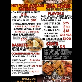 New Chefs introduce new menu. Welcome Chef P and Chef Troy.