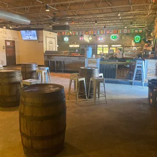 the inside of a pub
