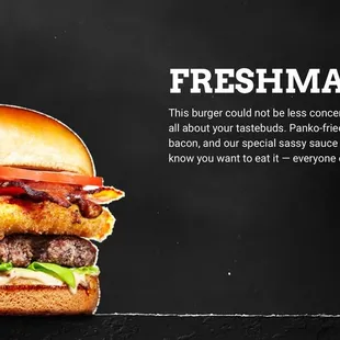 Freshman 15 Burger with Fried Mozzarella Cheese