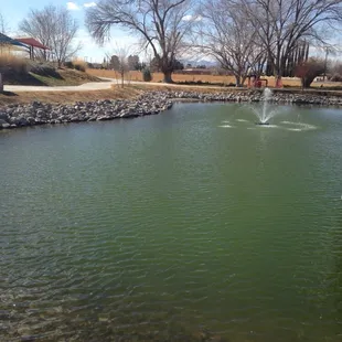 Fountain on the pond