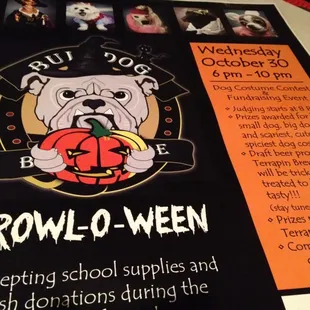 a flyer for a halloween party