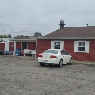 Outside of the restaurant