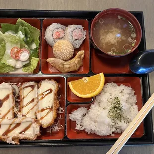 Cheese pork Katsu bento