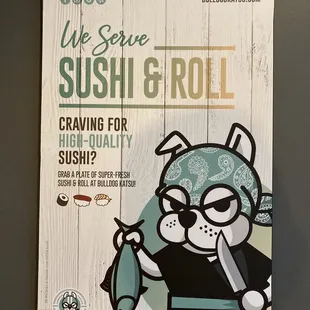 a poster for sushi and roll
