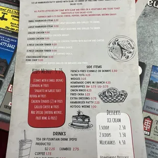 a menu for a dog dinner