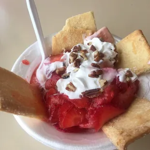 Delicious strawberry shortcake!