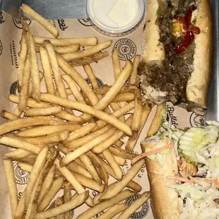Slugger &amp; Nashville Sub + Salt N Vinegar Fries