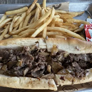 Mushroom Steak &amp; Side Salt N Vinegar