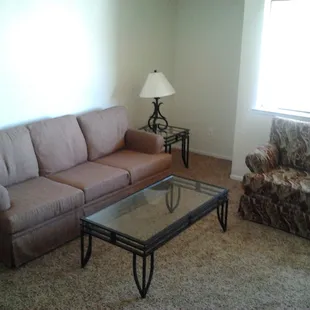 living room in 1 bedroom apartment.