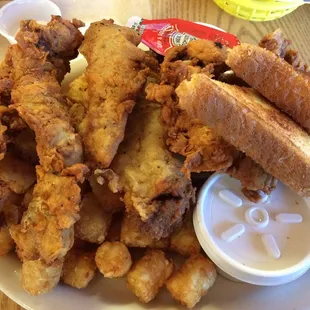 The steak finger dinner plate.