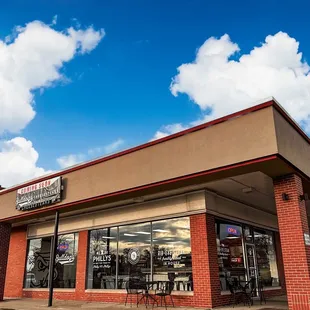 Outside before the signage goes up.