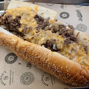 Philly wit wiz. Seeded bun.