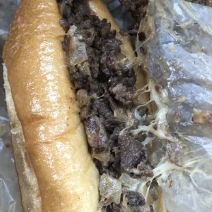 The Classic Philly Steak sandwich.