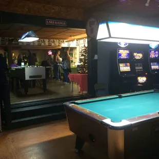 Pool table, dance floor!