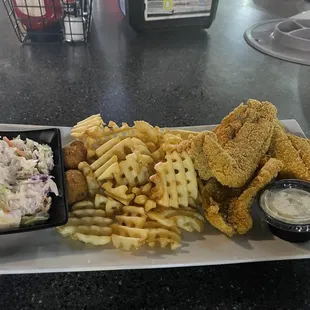 Catfish dinner plate