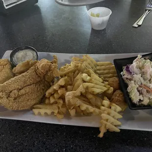 Catfish dinner plate