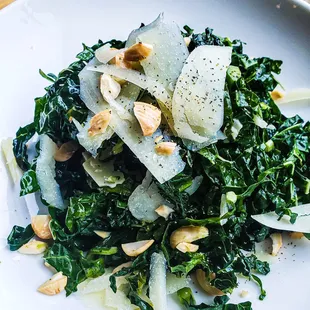Kale salad w/ pecorino cheese, almonds, and lemon