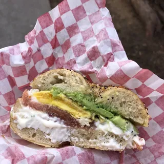 Ssa - Smoked Salmon, Egg, Avo, Chive Cream Cheese Sandwich