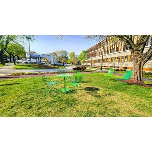 Great seating on the corner of GDS