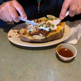 Jumbo loaded tater.  Billy said it was slap yo mama good.