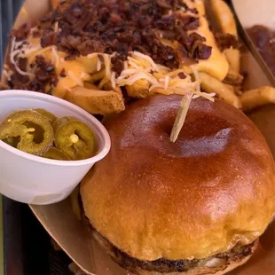 Cheeseburger cheese fries