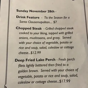 today specials