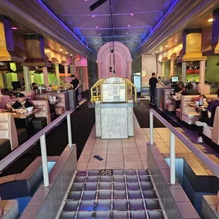 interior, sushi and sashimi