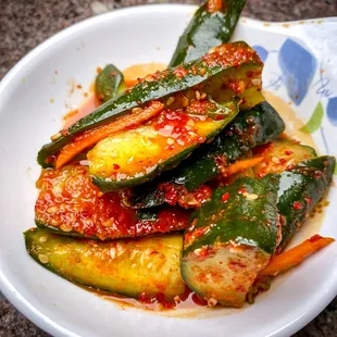 a plate of vegetables