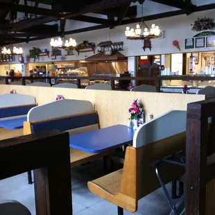 a view of the dining area