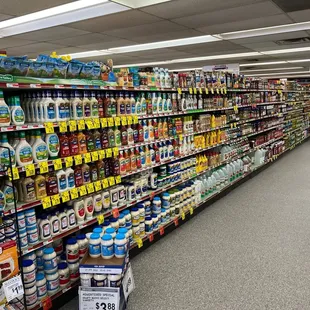 Fully stocked shelves in pristine condition