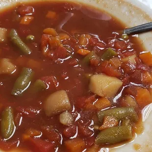 Bowl of Vegetable Soup